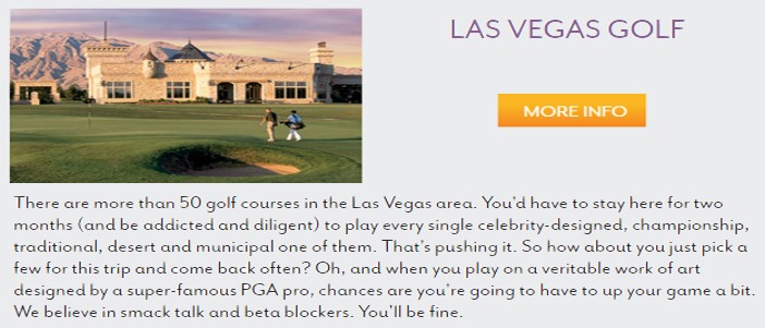 Play Golf in Las Vegas at over 50 Golf Courses